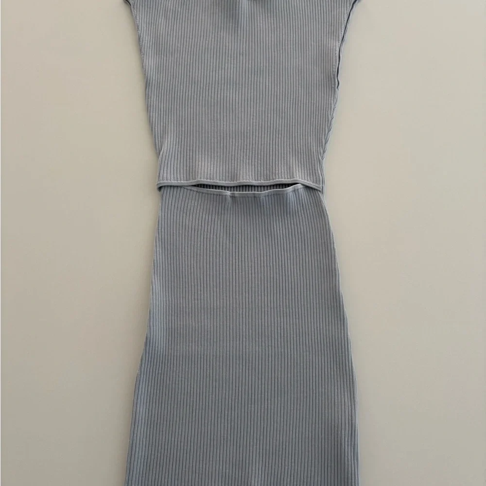 đź’™Wilfred CUTOUT KNIT MINI Sterling Blue XS - NWT - Picture 3 of 6